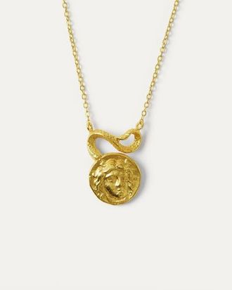 Ottoman Hands Gorgon Medusa Pendant Necklace in Gold at Nordstrom