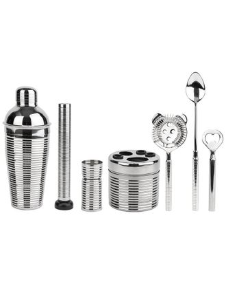 French Home 7Pc Stainless Steel Barware Set