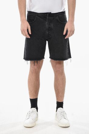 Givenchy Shorts in Denim con Bordi a Taglio Vivo Givenchy
