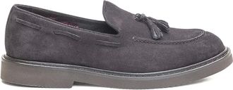 Sturlini Firenze Mocassini in pelle scamosciata con nappa - Nero