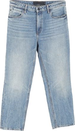 Alexander Wang Washed Mid-Rise Jeans in Blue Cotton