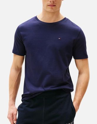 Tommy Hilfiger Mens Tommy Hilfiger Mens T Shirts Crew Neck Short Sleeve - Navy - Size: 42