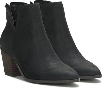 Lucky Brand Beylon Boots Womens Black Leather Cutout Ankle Booties LION199