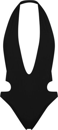 Patrizia Pepe plunging U-neck swimsuit - women - Polyamide/Spandex/Elastane - III - Black