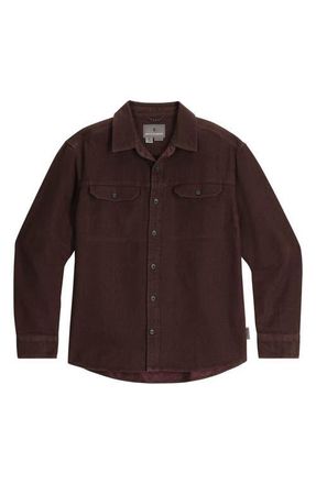Royal Robbins Clouds Rest Hemp Blend Button-Up Shirt in Turkish Coffee Heather at Nordstrom, Size Xx-Large