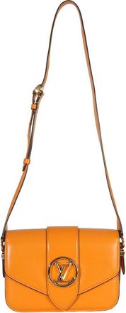 Louis Vuitton Orange Leather Summer Smooth Lv Pont 9 (Authentic Pre-Loved)