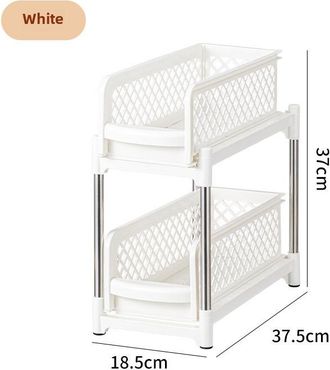 OEM Estante Deslizante De Pl&aacute;stico Para Fregadero (blanco Estrecho)
