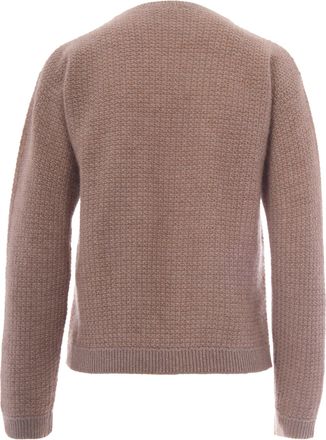 Fabiana Filippi Womens Knit Sweater Boxi Mocha Meringue Virgin Wool Jumpers