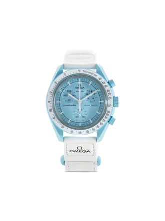 Omega x Swatch Bioceramic Moonswatch 42mm watch - Blauw