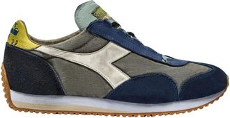 Diadora Equipe H Dirty Stone Wash Evo - Heren - Sneakers - Blauw - 45 EU - Leer - Schoenen