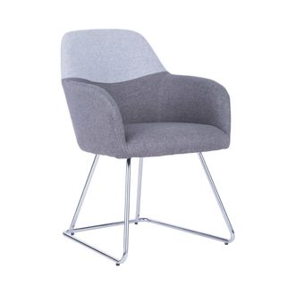 Serena Serena - Silla De Oficina Tauranga, Silla De Espera Con Reposabrazos Para Oficina, Silla De Espera Ergon&oacute;mica, Cm 62x57h83, Gris