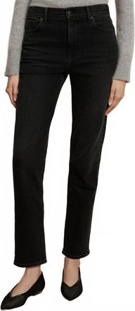 Veronica Beard Leah Straight-Leg Jean In Washed Onyx