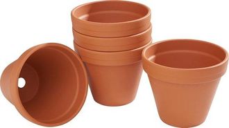 OEM Macetas De Terracota Sin Esmaltar, Amplia Selecci&oacute;n De Macetas De Arcilla, Para Plantas, Di&aacute;metro Interior 13 Cm, 5 Piezas