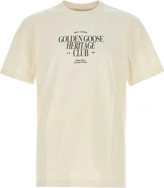 Golden Goose Off White Crew Neck T-Shirt