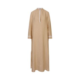 Kiton Maxi Dresses, female, Beige, Size: 2XS Abito