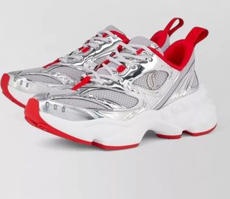 Christian Louboutin leather mesh panelled low-top sneakers