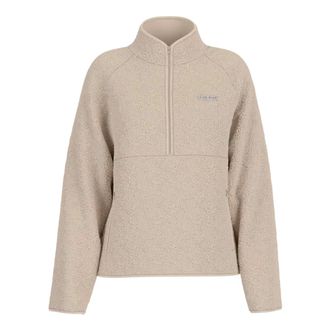 Guess Sweatshirts, female, Beige, Size: XS Mock Neck Sherpa Sweatshirt