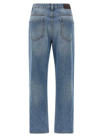Brunello Cucinelli Womens Blue Cotton Straight-Leg Jeans Clothing