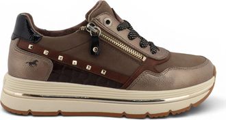 Mustang Womens Brown Lace-Up Trainers Platform Sneakers - M0332001