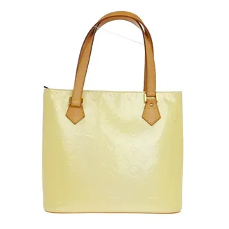 Louis Vuitton Houston Handbag Monogram Vernis Yellow Patent_Leather Handbag (Pre-Owned)