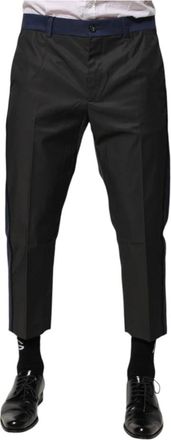 Dolce & Gabbana Cropped Chino Broeken - Heren - Vrijetijds broeken - Grijs - 3XL - Katoen - Broeken