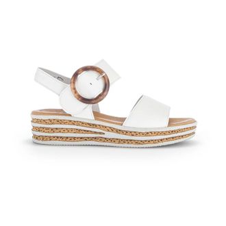 Gabor Beige Leren Sandalen - Dames - Schoenen - Beige - Maat: 44 EU Leer