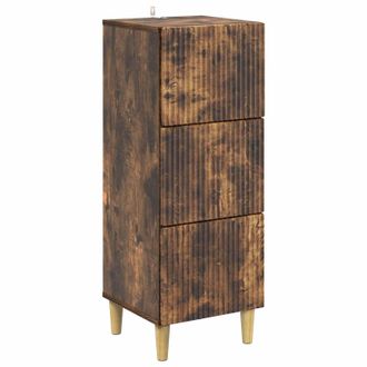 vidaXL Cajonera Roble Ahumado 33 X 34,5 X 90 Cm Madera De Ingenier&iacute;a Vidaxl
