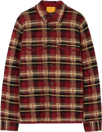 Guest In Residence Button-Down Plaid Cashmere Shirt