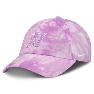 Nike Miami Marlins Club Nike Mens MLB Adjustable Hat in Pink | NB0110AMQM-P5U