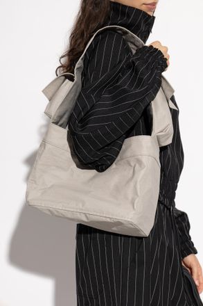 Yohji Yamamoto Shoulder Bag NEWSPAPER Small, Unisex, Grey