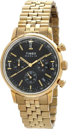 Timex Marlin Chronograph Quartz Black Dial Mens Watch TW2W59900