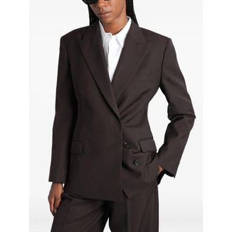 Anine Bing Double-breasted Wool Blazer