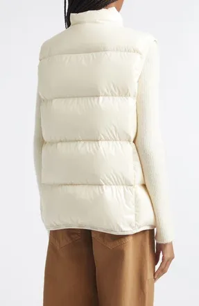 Moncler Badia Down Puffer Vest in White at Nordstrom, Size 3
