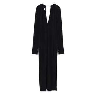 Maison Margiela Kleedjes, Dames, Zwart, M, Maxi-jurk