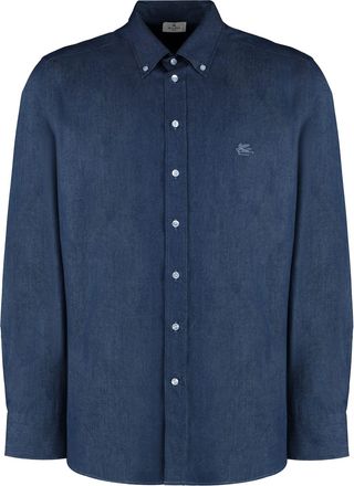 Etro Button-down Collar Cotton Shirt