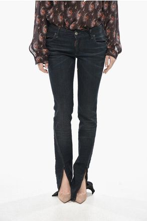 Dsquared2 Stretch Denim Jeans TRUMPET with Ankle Slit 19cm size 38