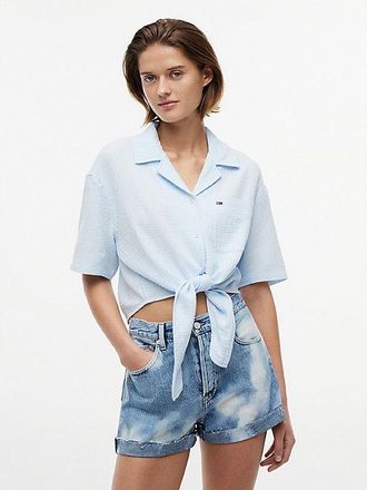 Tommy Hilfiger Camisa de manga corta arrugada