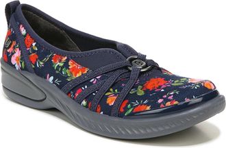 Life Stride Womens Bzees For LifeStride Niche Navy Floral Slip-On Casual Shoes HTAT145