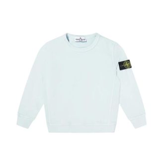 Stone Island Crew Neck Sweatshirt - male - Stone Island - Kids Sweatshirts - Blue - 10 Y - Kids