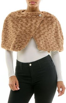 Nina Leonard Faux Fur Capelet in Cafe Creme at Nordstrom Rack, Size Medium