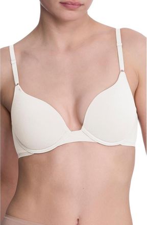 Natori Bliss Cotton Convertible T-Shirt Bra in White at Nordstrom, Size 34Ddd