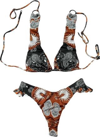 F**k Tanga Slip - Dames - Bikinis - Veelkleurig - M - Polyester - Badmode