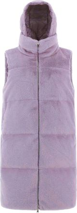 Herno Faux Fur Sleeveles Coat