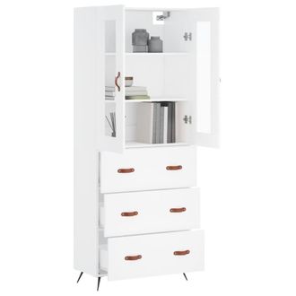 Berkfield Home Highboard White 69.5x34x180 cm Engineered Wood