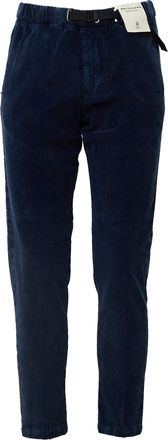 White Sand Washed Velvet Relaxed-Fit Pants with Decorative Details