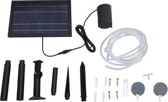 OEM Bomba De Aire Solar Con 2 Difusores De Burbujas, Aireador Solar Con Manguera, 8w 10v 2400mah, Abs Y Polisilicio, Bomba De Ox&iacute;geno Solar Para Estanques