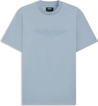BOSS x ASTON MARTIN mercerized-cotton T-shirt with wing detail