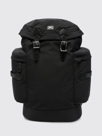 Emporio Armani Zaino grande in nylon con patta e fibbie logo Eagle