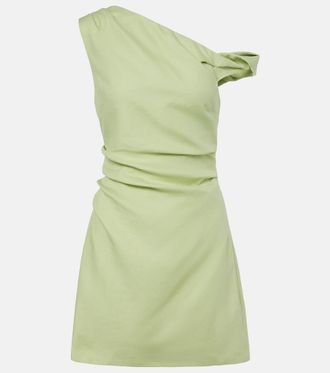 Sir. Asymmetric linen minidress