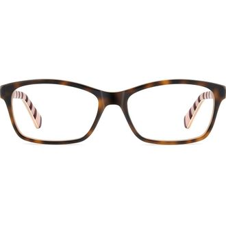 Kate Spade New York catrina 51mm rectangular optical glasses in Pink Havana Pink at Nordstrom